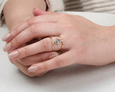Pink Opal Copper Ring - Gemstone Ring - 7x12mm Diamond - 925 Silver - Ring for Women - Handmade Ring - Jewelry for Best Friend -Gift for Her